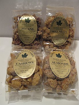 maple sugar coated pecans walnuts almonds cashews