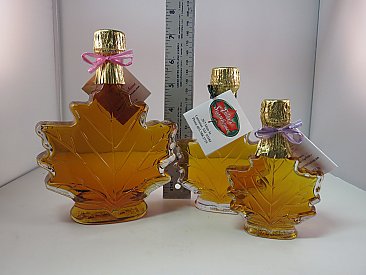 pure nh maple syrup leaf bottle